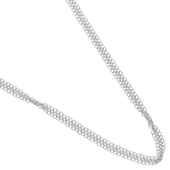 TIFFANY&Co. Mesh 25.2" Necklace Silver925 9.2g Women - Picture 8 of 11